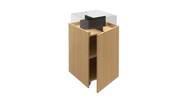 Discounter cube in hout met opbergmogelijkheden
