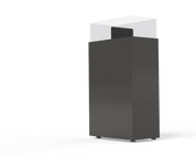 Discounter cube 267x497x950 - 4 doorzichtige glazen zijkanten inclusief scheidingsschotten 