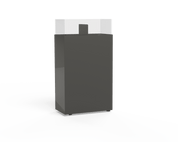 Discounter cube 267x497x950 - 4 doorzichtige glazen zijkanten inclusief scheidingsschotten 