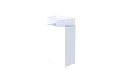 Discounter cube 267x497x950 - 4 doorzichtige glazen zijkanten inclusief scheidingsschotten 