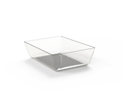 Ravier acrylique transparent 197x126x50 mm