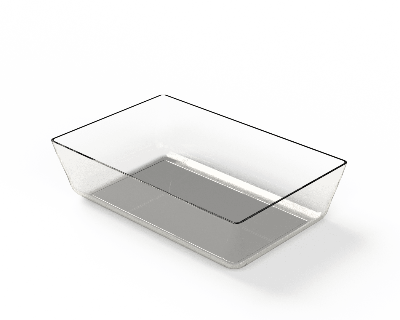 Ravier acrylique transparent 197x126x50 mm