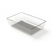 Ravier acrylique transparent 197x126x50 mm