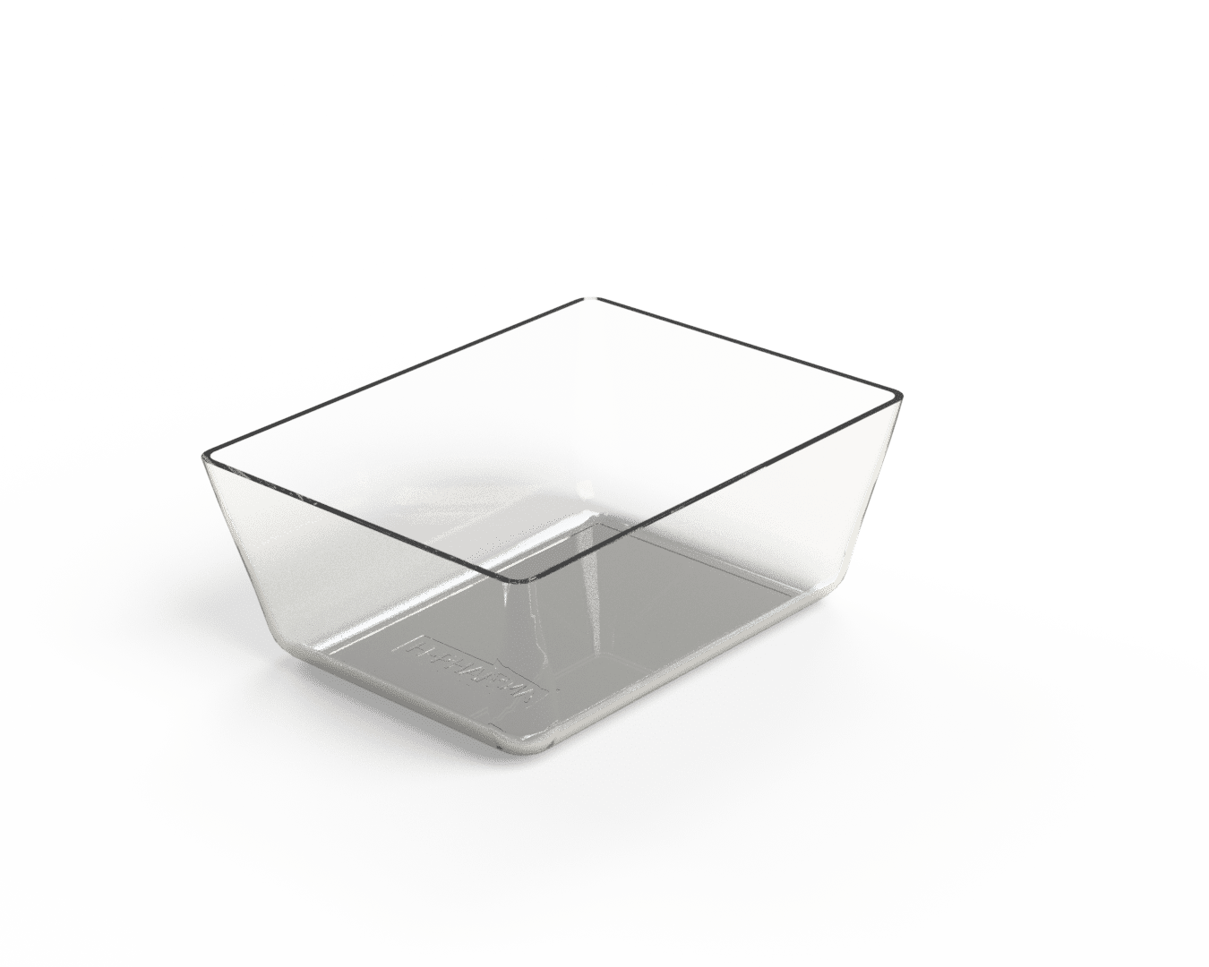 Ravier acryl transparent 98x63x50 mm