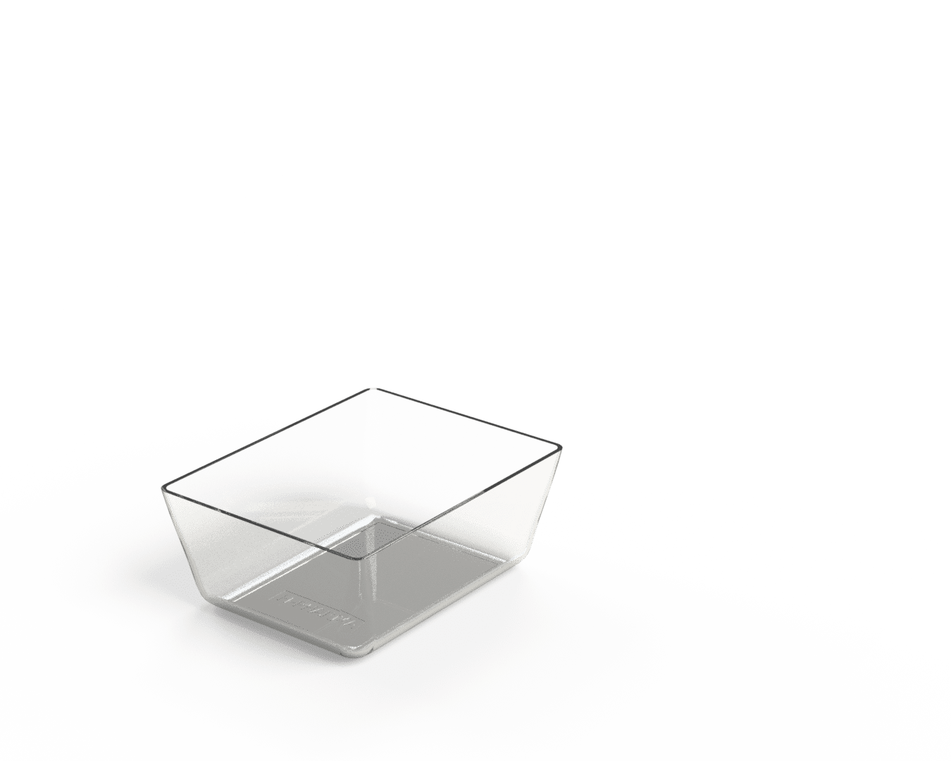 Ravier acryl transparent 98x63x50 mm