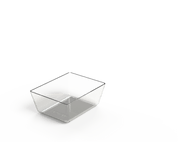 Ravier acryl transparent 98x63x50 mm