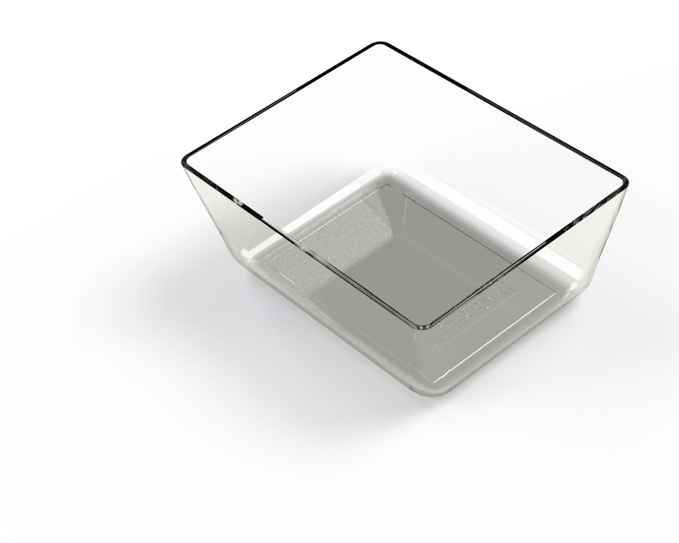 Ravier acryl transparent 98x63x50 mm