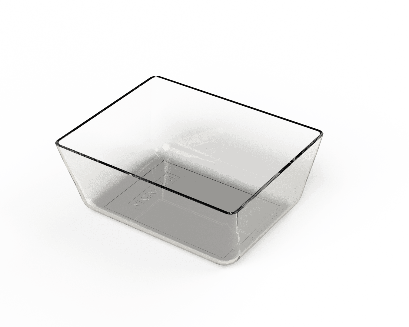 Ravier acryl transparent 98x63x50 mm