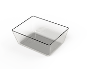 Ravier acryl transparent 98x63x50 mm