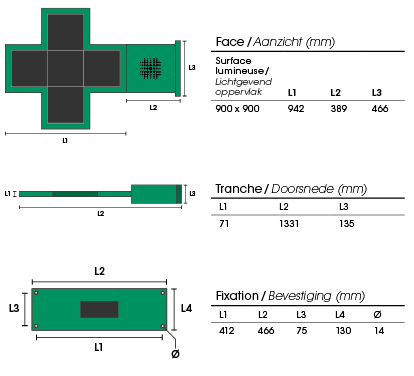 H-Sign 1000 - Apotheekkruis 2560 diodes